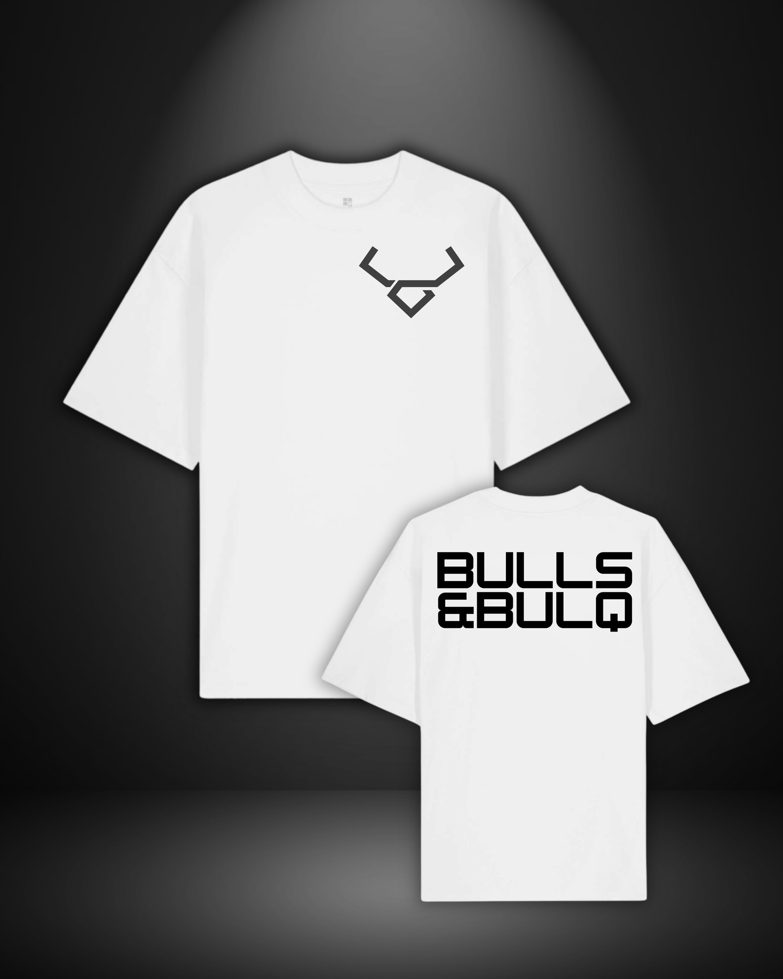 Das unisex übergroße T-Shirt in weiß mit hohem Kragen | Eingesetzte Ärmel | Überschnittene Schultern |
